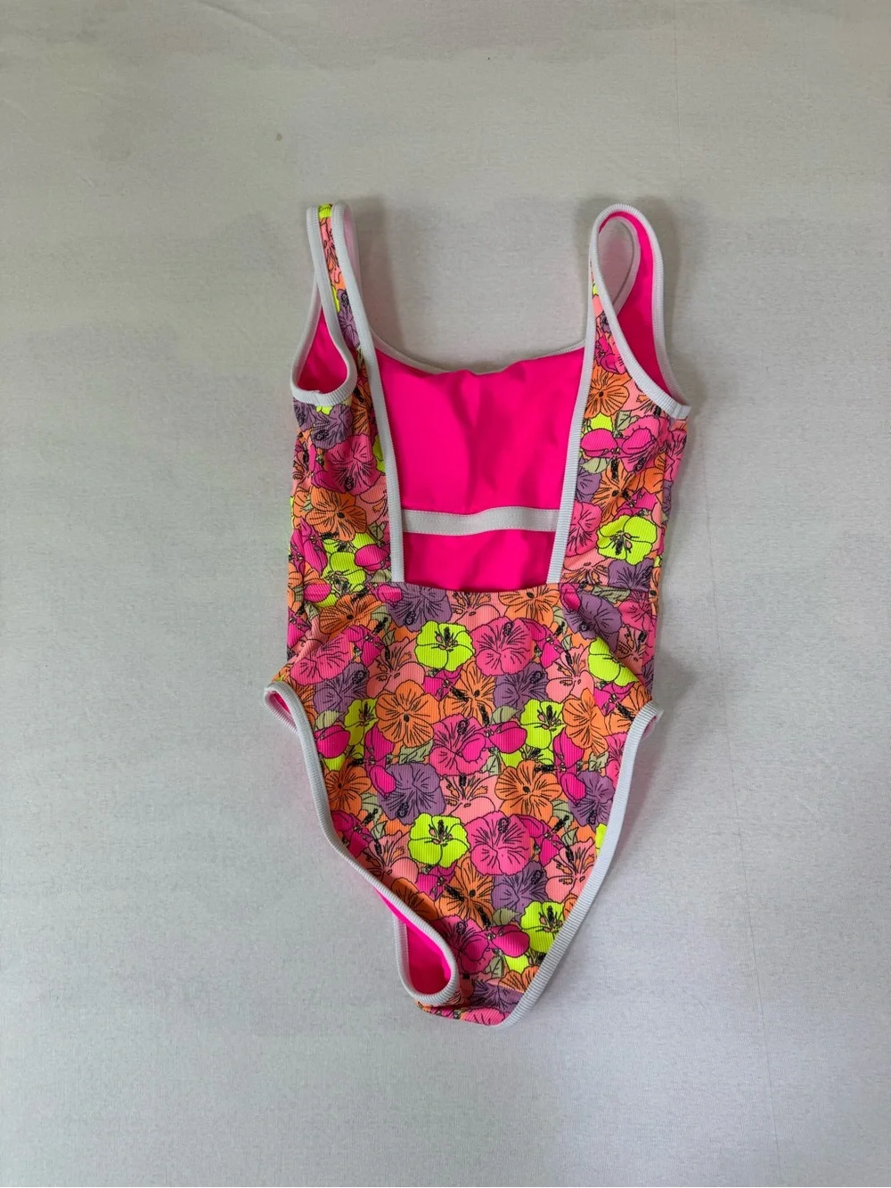 Lainsnow Women's Floral One Piece Swimsuit Neon